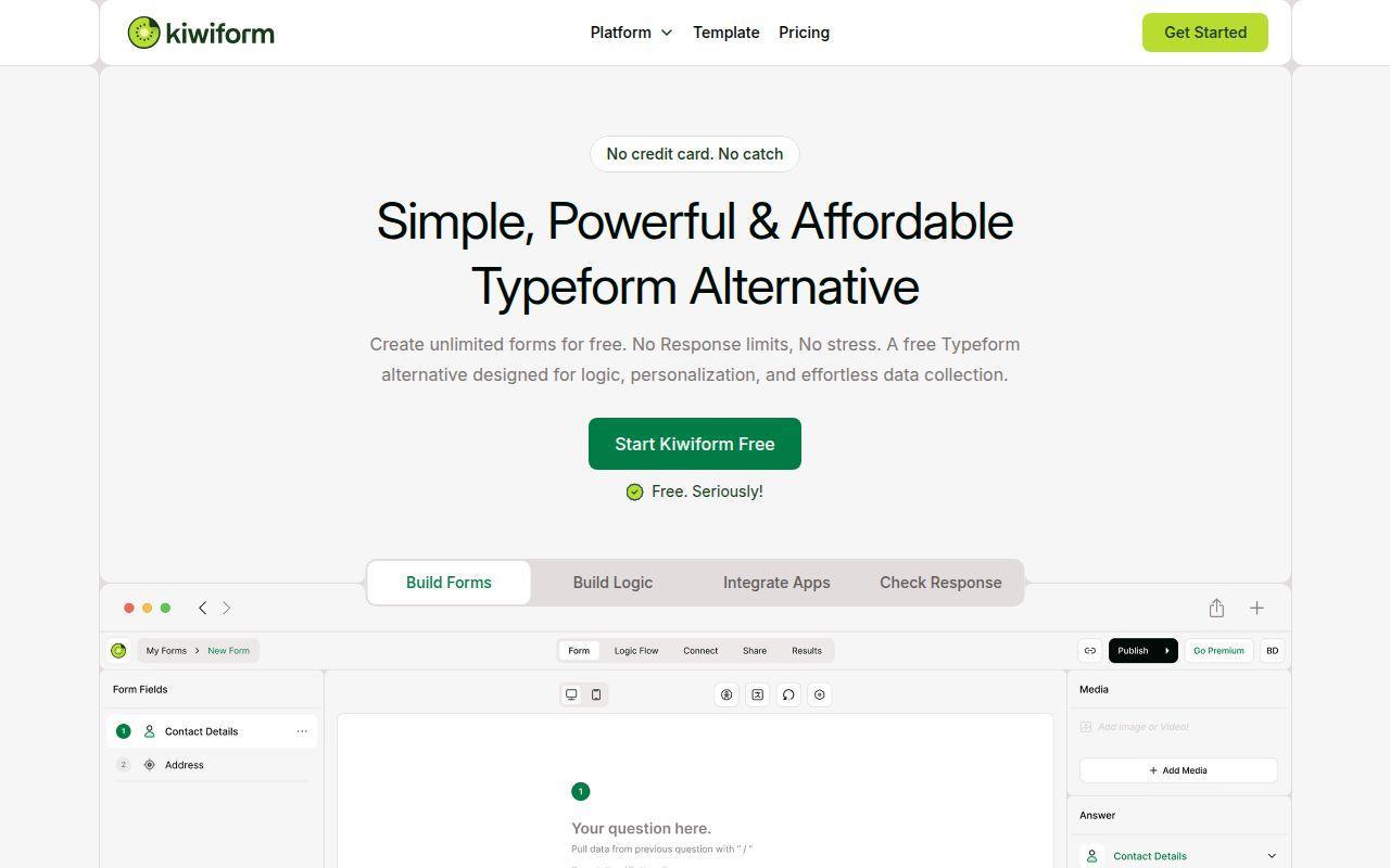 Kiwiform screenshot
